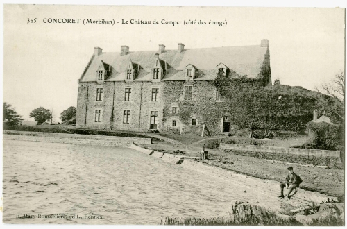 Concoret (Morbihan) - Le Château de Comper (côté des Etangs)