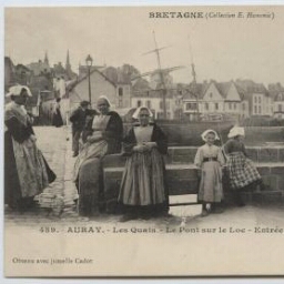 AURAY. - Les Quais - Le Pont sur le Loc - Entrée du Faubourg St-Goustan