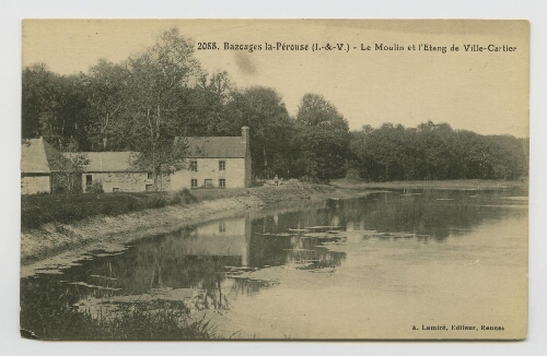 Bazouges-la-Pérouse (I.-et-V.). Le moulin et l'étang de Ville-Cartier