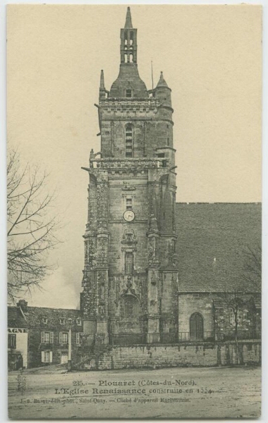 Plouaret (Côtes-du-Nord). L'Eglise Renaissance, construite en -