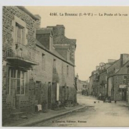 La Boussac (I.-et-V.) - La poste et la rue de la gare