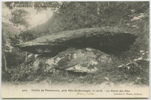 Vallée du Poulancre, près Mûr-de-Bretagne (C.-du-N.) - La Pierre des Fées