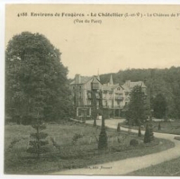 Environs de Fougères - Le Châtellier (I.-et-V.) - Le Château de Fretay, façade Sud, (Vue du Parc).