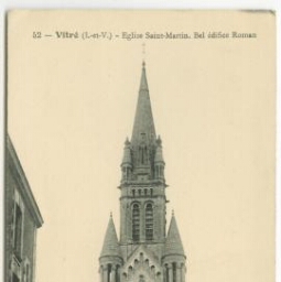 VITRE (I.-et-V.) - Eglise Saint-Martin. Bel édifice Roman.