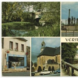 EN BRETAGNE. VERN-SUR-SEICHE Le Vieux Pont - Le Moulin - L'Eglise - Usine Antar.