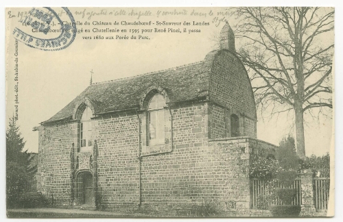 (I.-et-V.). - Chapelle du Château de Chaudeboeuf - St-Sauveur des Landes.