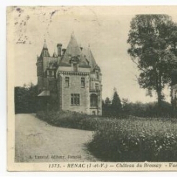 Renac (I.-et-V.) - Château du Brossay - Vue d'arrivée, côté Ouest