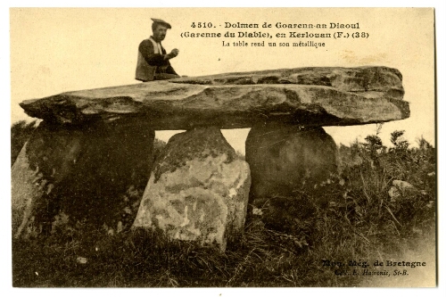 Dolmen de Goarenn-an Diaoul (Garenne du Diable), en Kerlouan (F.)