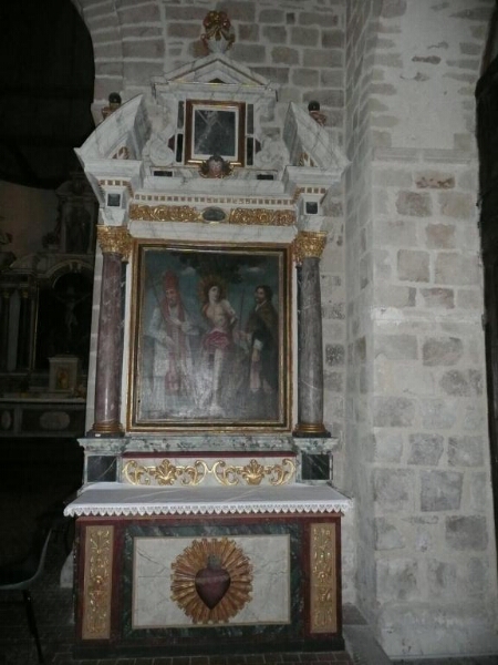 Retable de de l'autel Sud de l'église Saint-Crépin et Saint-Crépinien