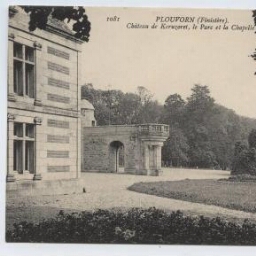 PLOUVORN (Finistère). Château de Keruzoret, le Parc et la Chapelle