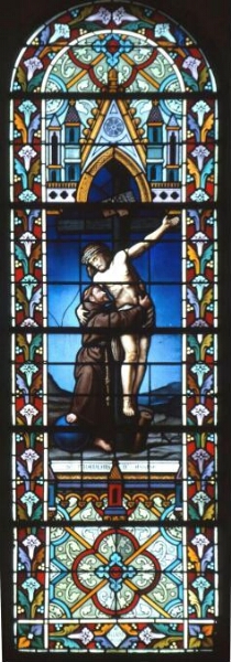 Verrière de saint François d'Assise de l'église Saint-Jean-Baptiste