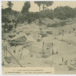 LOUVIGNE-DU-DESERT - LE ROCHER-RIBAULT Carrière de granit A. BRAULT.