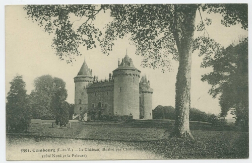 Combourg (I.-et-V.) - Le Château, illustré par Châteaubriant - (côté Nord et la Pelouse).