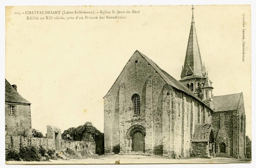 CHATEAUBRIANT (Loire-Inférieure). - Eglise St-Jean-de-Béré Edifiée au XIIe siècle