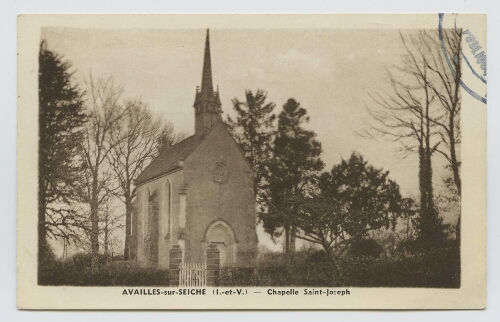 Availles-sur-Seiche (I.-et-V.). Chapelle Saint-Joseph.