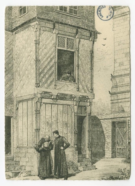 Le vieux RENNES - La Maison dite de l'Oratoire, rue du Griffon et rue des Dames. (par Busnel.)