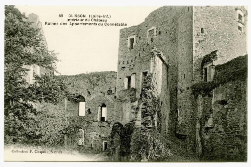 CLISSON (Loire-Inf.) Intérieur du Château Ruines des Appartements du Connétable