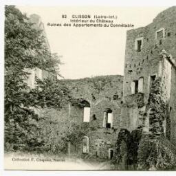 CLISSON (Loire-Inf.) Intérieur du Château Ruines des Appartements du Connétable