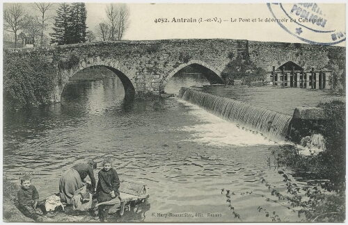 Antrain(I.-et-V.). Le pont et le déversoir du Couesnon.