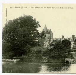 BLAIN (L.-Inf.). - Le Château, vu des Bords du Canal de Nantes à Brest