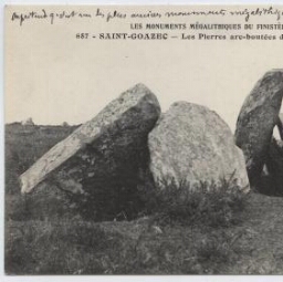 Les monuments mégalithiques du Finistère Saint-Goazec - Les Pierres arc-boutées de Castel-Ruffel