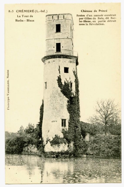 Chéméré.- La tour de Barbe-Bleue, vestige du château féodal de Princé.