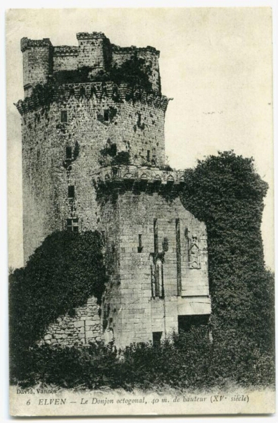 ELVEN - Le Donjon octogonal, m. de hauteur (XVḞ siècle)