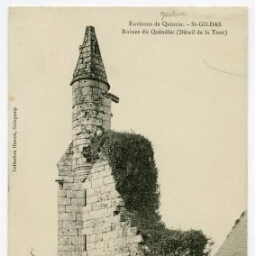 Environs de Quintin. - St-Gildas Ruines du Quénélec (Détail de la Tour)