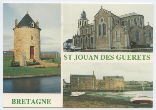 Bretagne - ST-JOUAN DES GUERETS - Le Moulin - l'Eglise - La Plage de Vallion
