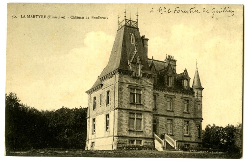 LA MARTYRE (Finistère).- Château de Poulbrock