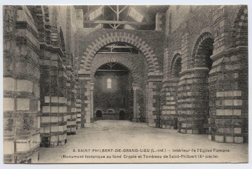 SAINT-PHILBERT-DE-GRAND-LIEU (L.-Inf.) - Intérieur de l'Eglise Romane.