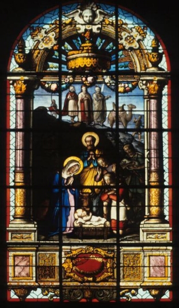 Verrière de la Nativité de l'église Saint-Pierre