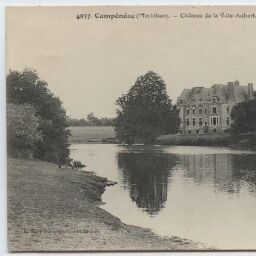 Campénéac (Morbihan). - Château de la Ville-Aubert. - Vue côté de l'Etang.