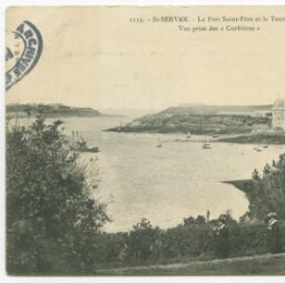 SAINT-SERVAN - Le port Saint-Père et la tour solidor, vue des"Corbières".