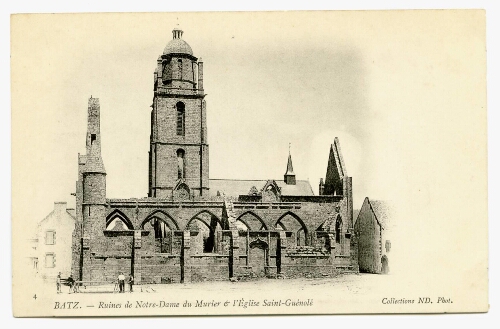 BATZ. - Ruines de Notre-Dame du Murier & l'Eglise Saint-Guénolé