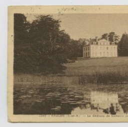 Baulon (I.-et-V.). Le château de la Musse avec le petit étang.