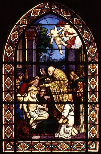 Verrière de saint Jérôme de l'église Saint-Pierre
