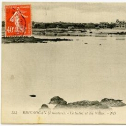 BRIGNOGAN (Finistère). Le Seluz et les Villas.