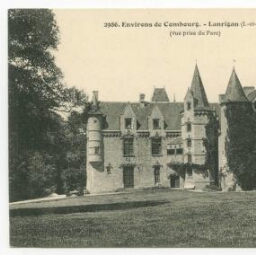 Environs de Combourg. - Lanrigan (I.-et-V.) - Le Château - (vue prise du Parc).