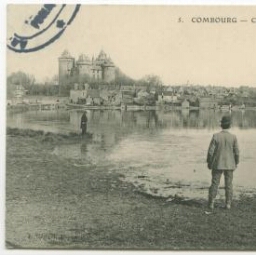 COMBOURG - Château, Lac et Vue générale.