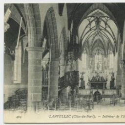 LANVELLEC (Côtes-du-Nord). - Intérieur de L'Eglise