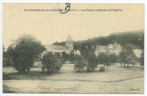 SAINT-GERMAIN-EN-COGLES (I.-et-V.) - Le Vieux Château et l'Eglise