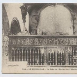 LE HUELGOAT.- Le Jubé de l'Eglise de St Herbot (XVIe siècle)