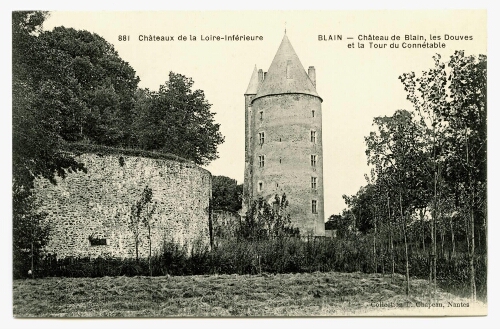 BLAIN - Château de Blain, les Douves et la Tour du Connétable