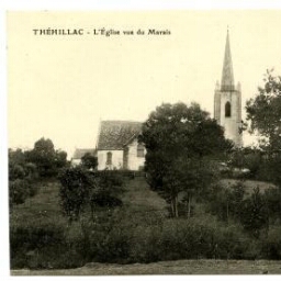 THÉHILLAC - L'Église vue du Marais