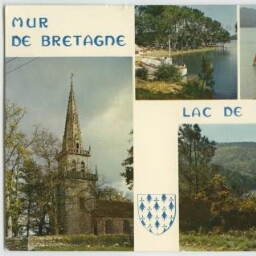 MUR-de-BRETAGNE LAC DE GUERLEDAN. MX Lac de GUERLEDAN (C.-du-N.) L'Eglise et le Lac