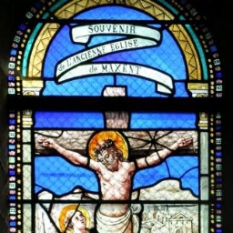 Verrière de la Crucifixion de l'église Saint-Maxent