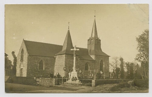 Eglise de Cardroc, le cimetière et le Calvaire.