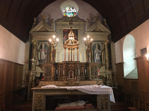 Retable de l'autel principal de l'église Saint-Didier saint Didier ; saint Goulven