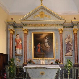 Retable de l'autel principal de l'église Saint-Etienne et Saint-Mélaine